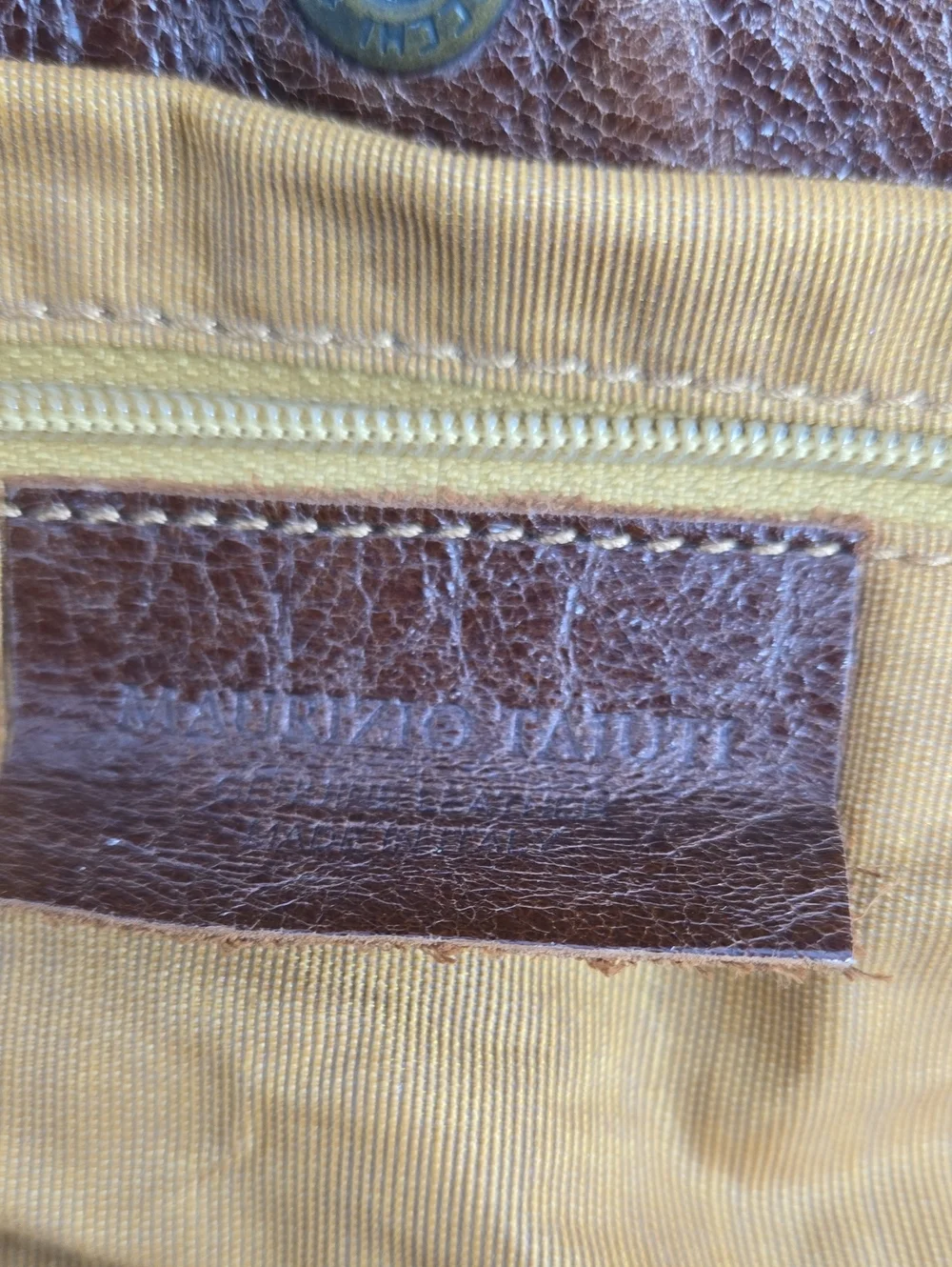 Maurizio Taiuti Brown Leather Satchel Made In Italy